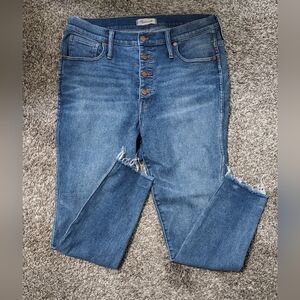 Madewell High-Rise Skinny Jeans With Button Fly